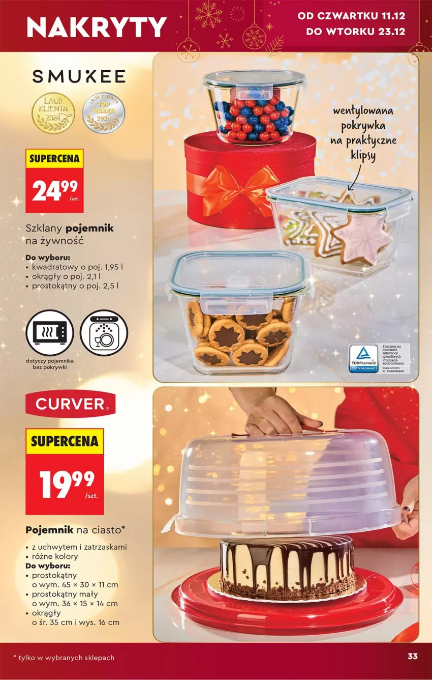 Gazetka promocyjna Biedronka - Okazje Tygodnia - ważna 06.12 do 20.12.2025 - strona 33 - produkty: Pojemnik, Pojemnik na ciasto
