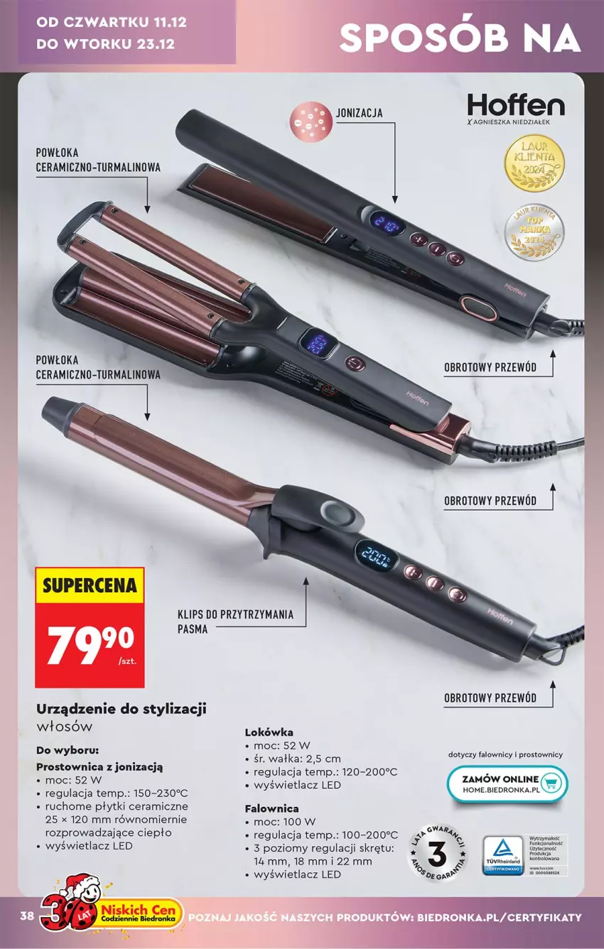 Gazetka promocyjna Biedronka - Okazje Tygodnia - ważna 06.12 do 20.12.2025 - strona 38 - produkty: Fa, Lokówka, Przewód