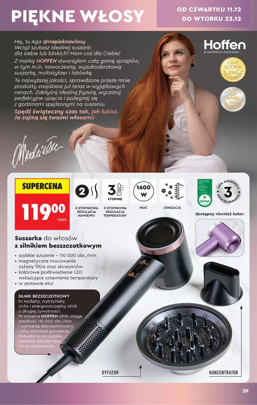 Gazetka promocyjna Biedronka - Okazje Tygodnia - ważna 06.12 do 20.12.2025 - strona 39 - produkty: Fa, Sok, Suszarka, Suszarki, Tera, Top