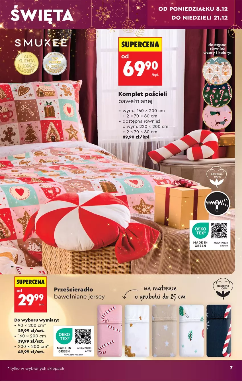 Gazetka promocyjna Biedronka - Okazje Tygodnia - ważna 06.12 do 20.12.2025 - strona 7 - produkty: Komplet pościeli, Materac, Pościel, Prześcieradło, Tera