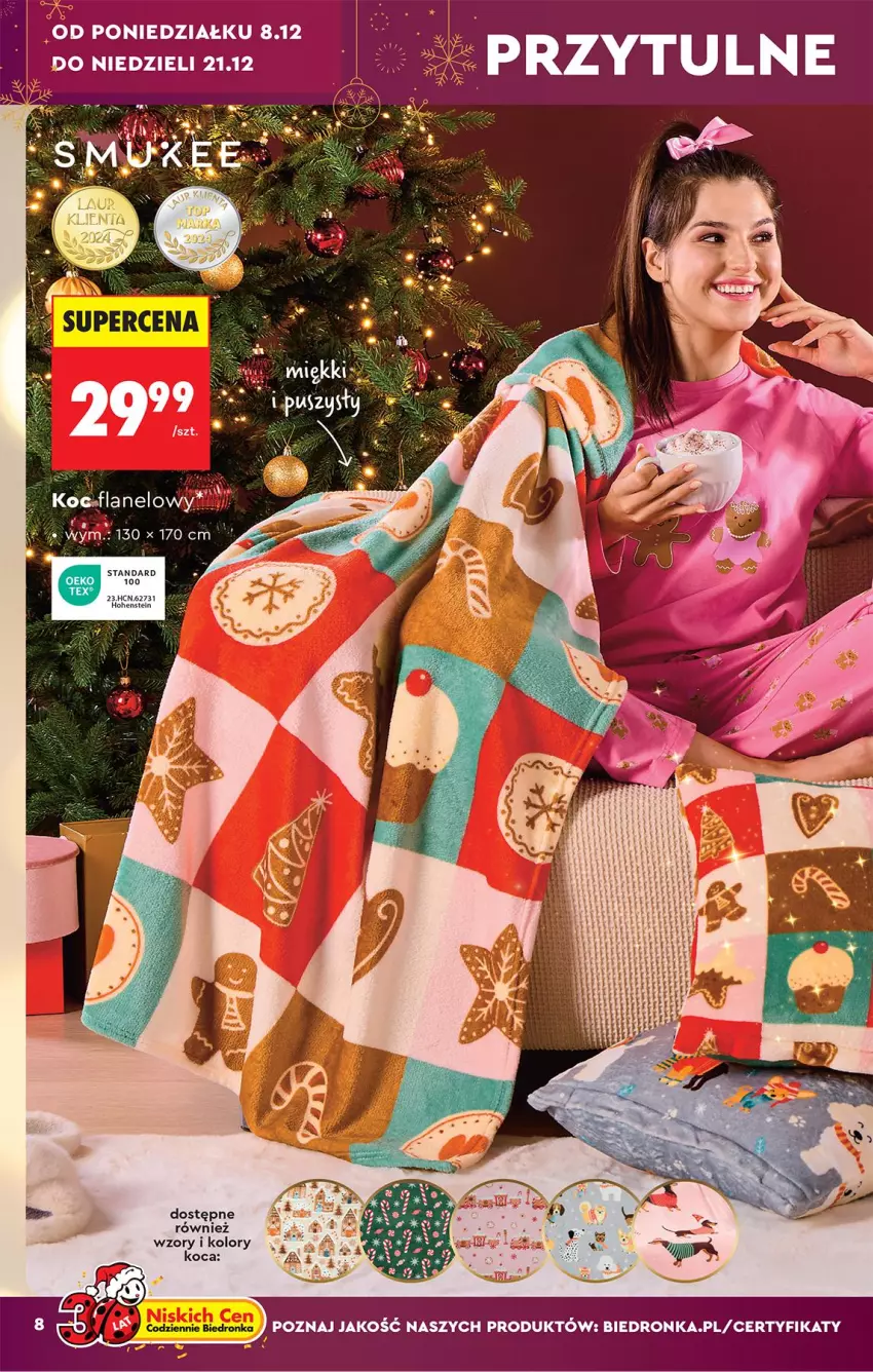 Gazetka promocyjna Biedronka - Okazje Tygodnia - ważna 06.12 do 20.12.2025 - strona 8 - produkty: Koc