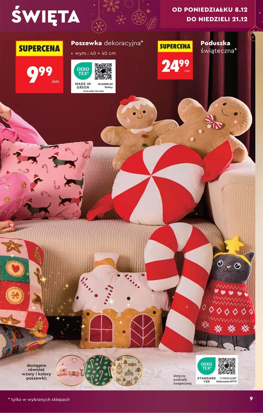 Gazetka promocyjna Biedronka - Okazje Tygodnia - ważna 06.12 do 20.12.2025 - strona 9 - produkty: Poduszka, Poszewka