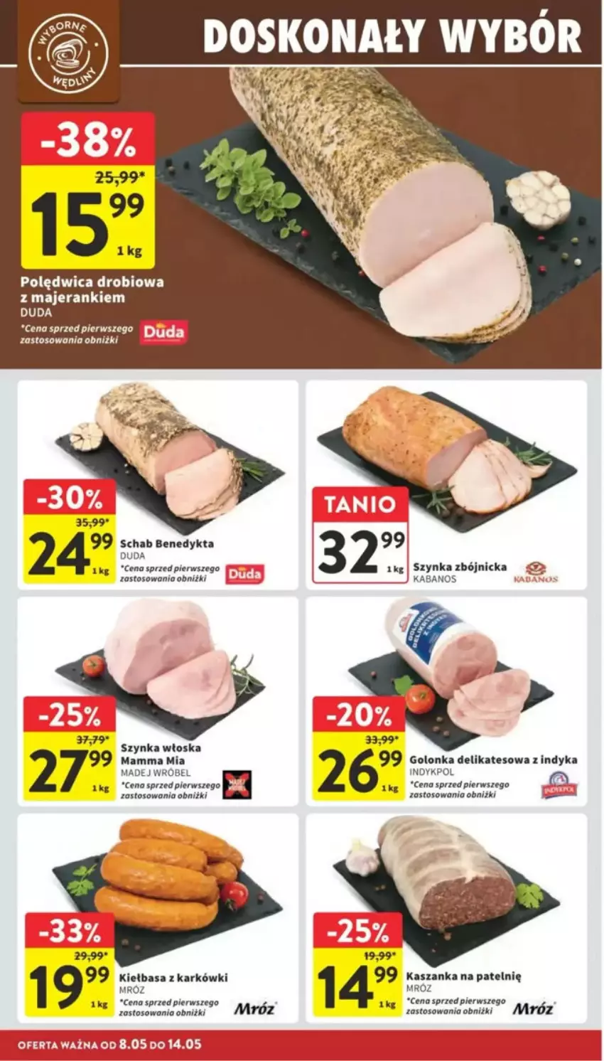 Gazetka promocyjna Intermarche - ważna 08.05 do 14.05.2025 - strona 10 - produkty: Duda, Kasza, Kaszanka, Kiełbasa, Madej Wróbel, Polędwica, Schab Benedykta, Szynka