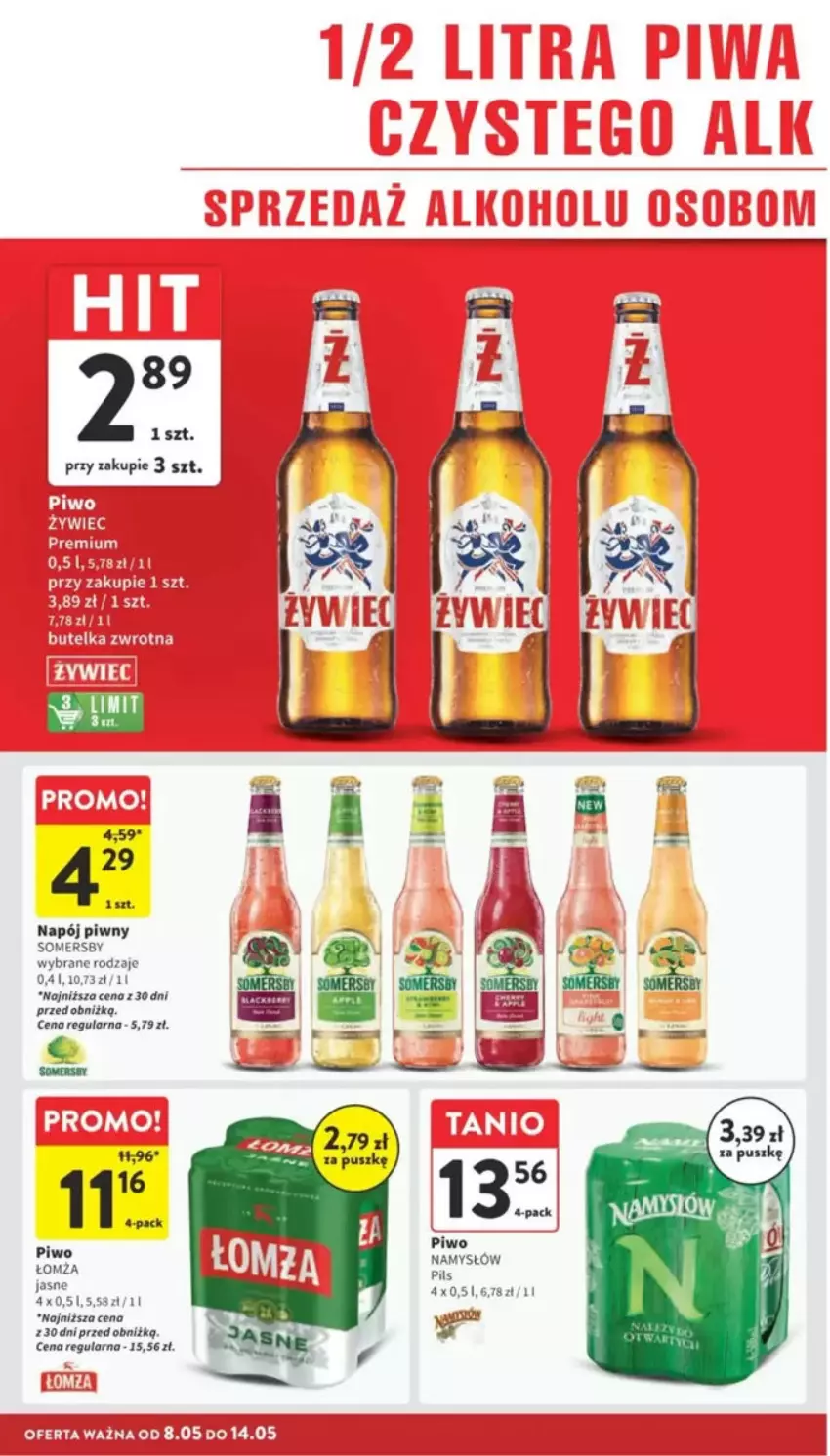 Gazetka promocyjna Intermarche - ważna 08.05 do 14.05.2025 - strona 28 - produkty: Fa, Namysłów, Napój, Piwo, Somersby