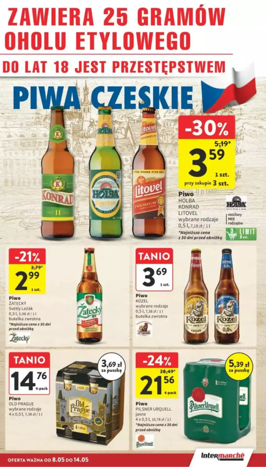 Gazetka promocyjna Intermarche - ważna 08.05 do 14.05.2025 - strona 29 - produkty: Kozel, LG, Pilsner Urquell, Piwo