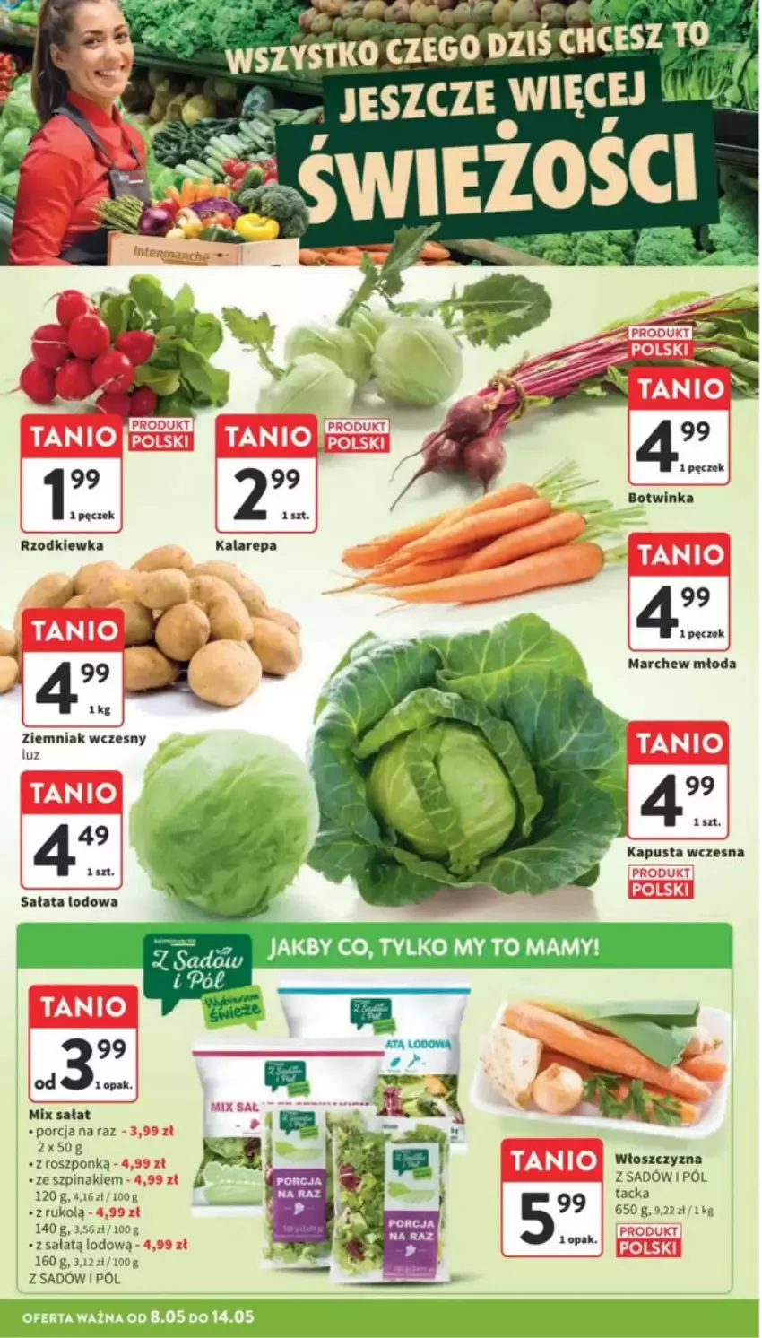 Gazetka promocyjna Intermarche - ważna 08.05 do 14.05.2025 - strona 4 - produkty: Por, Sałat, Szpinak