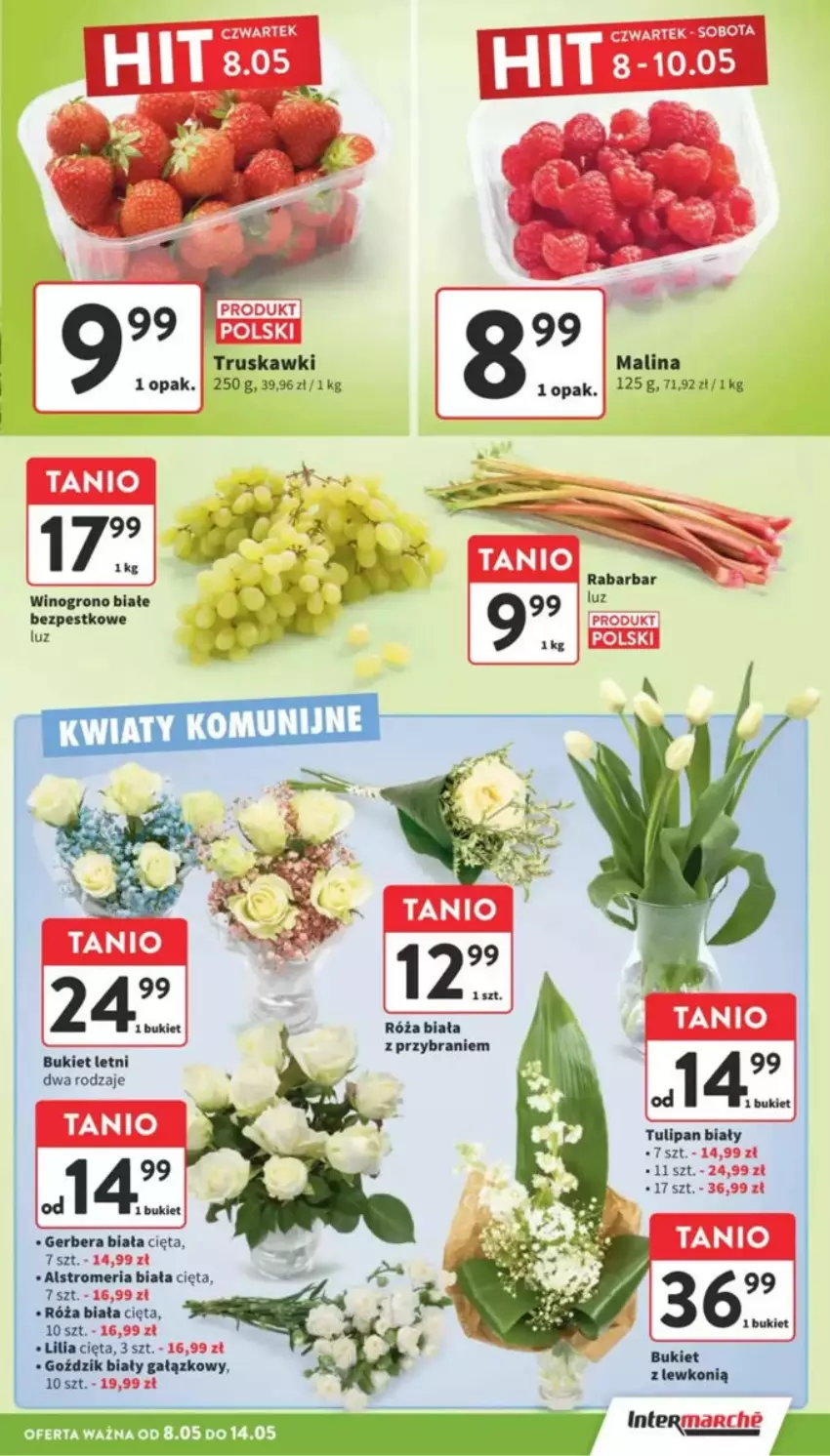 Gazetka promocyjna Intermarche - ważna 08.05 do 14.05.2025 - strona 5 - produkty: Bukiet, Gerber, Gra, Róża, Tulipan, Wino