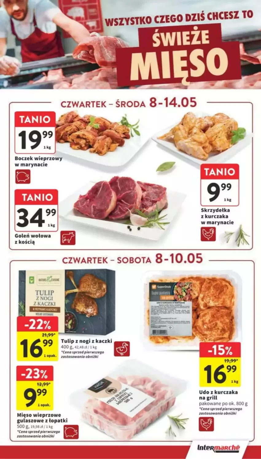 Gazetka promocyjna Intermarche - ważna 08.05 do 14.05.2025 - strona 7 - produkty: Boczek, Boczek wieprzowy, Grill, Kurczak, Mięso, Mięso wieprzowe, Skrzydełka z kurczaka, Udo z kurczaka