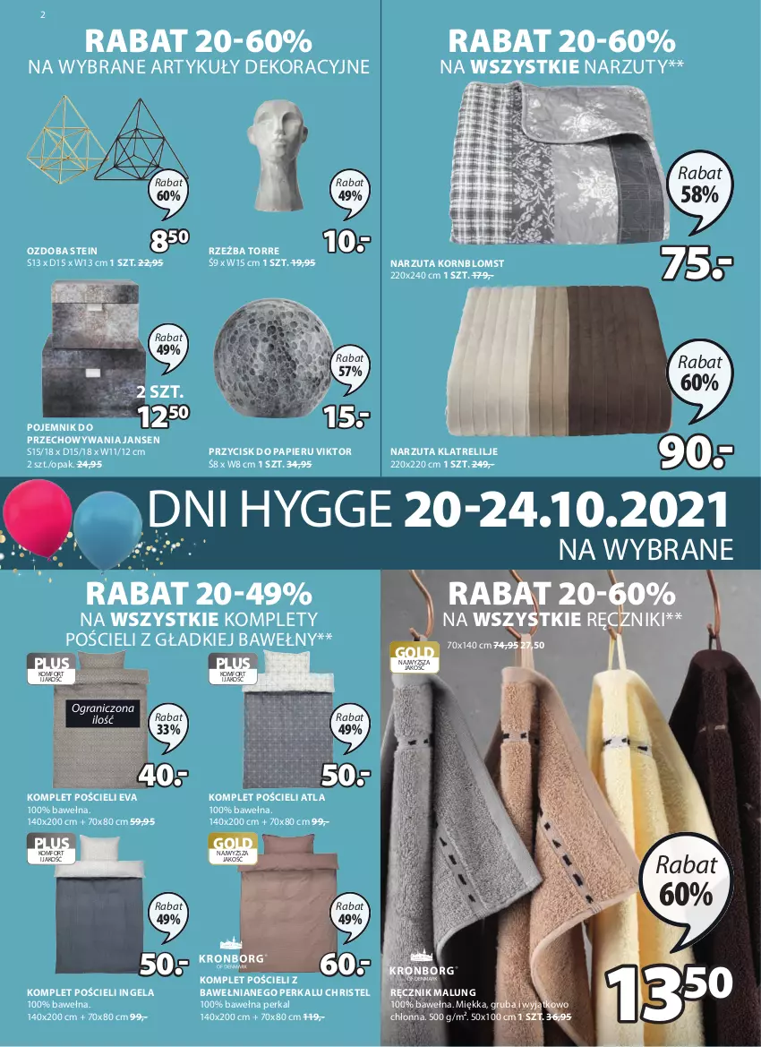 Gazetka promocyjna Jysk - Oferta tygodnia - ważna 20.10 do 02.11.2021 - strona 3 - produkty: Gra, Komplet pościeli, Narzuta, Ozdoba, Papier, Pojemnik, Pojemnik do przechowywania, Pościel, Ręcznik, Wełna