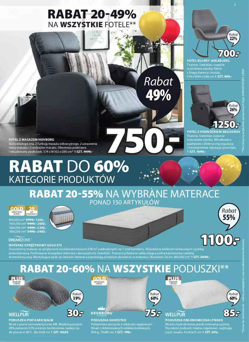 Gazetka promocyjna Jysk - Oferta tygodnia - ważna 20.10 do 02.11.2021 - strona 4 - produkty: Fotel, Kokos, Malm, Materac, Materac sprężynowy, Podnóżek, Poduszka, Poduszka pod kark, Rama, Siedzisko, Sok, Tera, Top