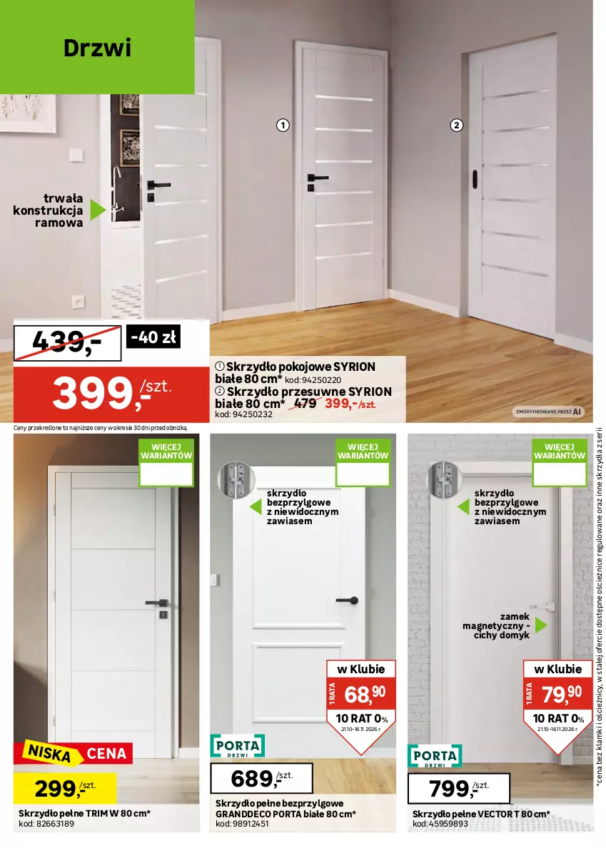 Gazetka promocyjna Leroy Merlin - Gazetka Leroy Merlin - ważna 21.10 do 16.11.2026 - strona 12 - produkty: Drzwi, Gra, Klamka, LG, Por, Ser
