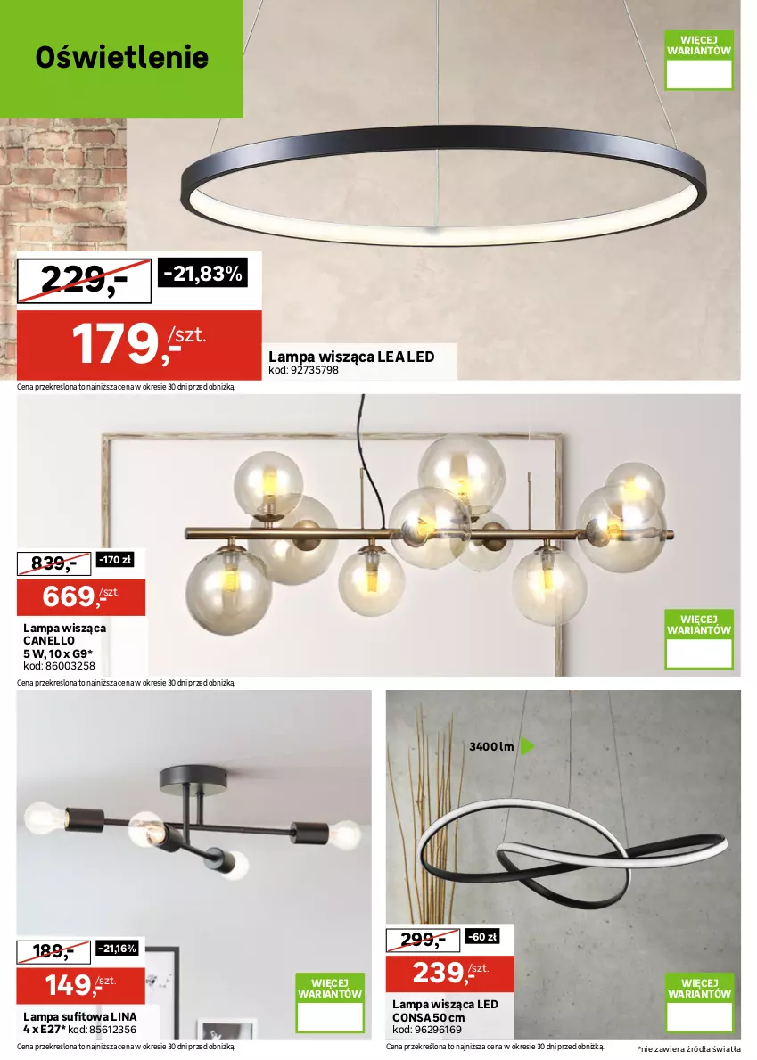 Gazetka promocyjna Leroy Merlin - Gazetka Leroy Merlin - ważna 21.10 do 16.11.2026 - strona 20 - produkty: Lampa, Lampa sufitowa, Lampa wisząca, Listwa, Plafon, Reflektor