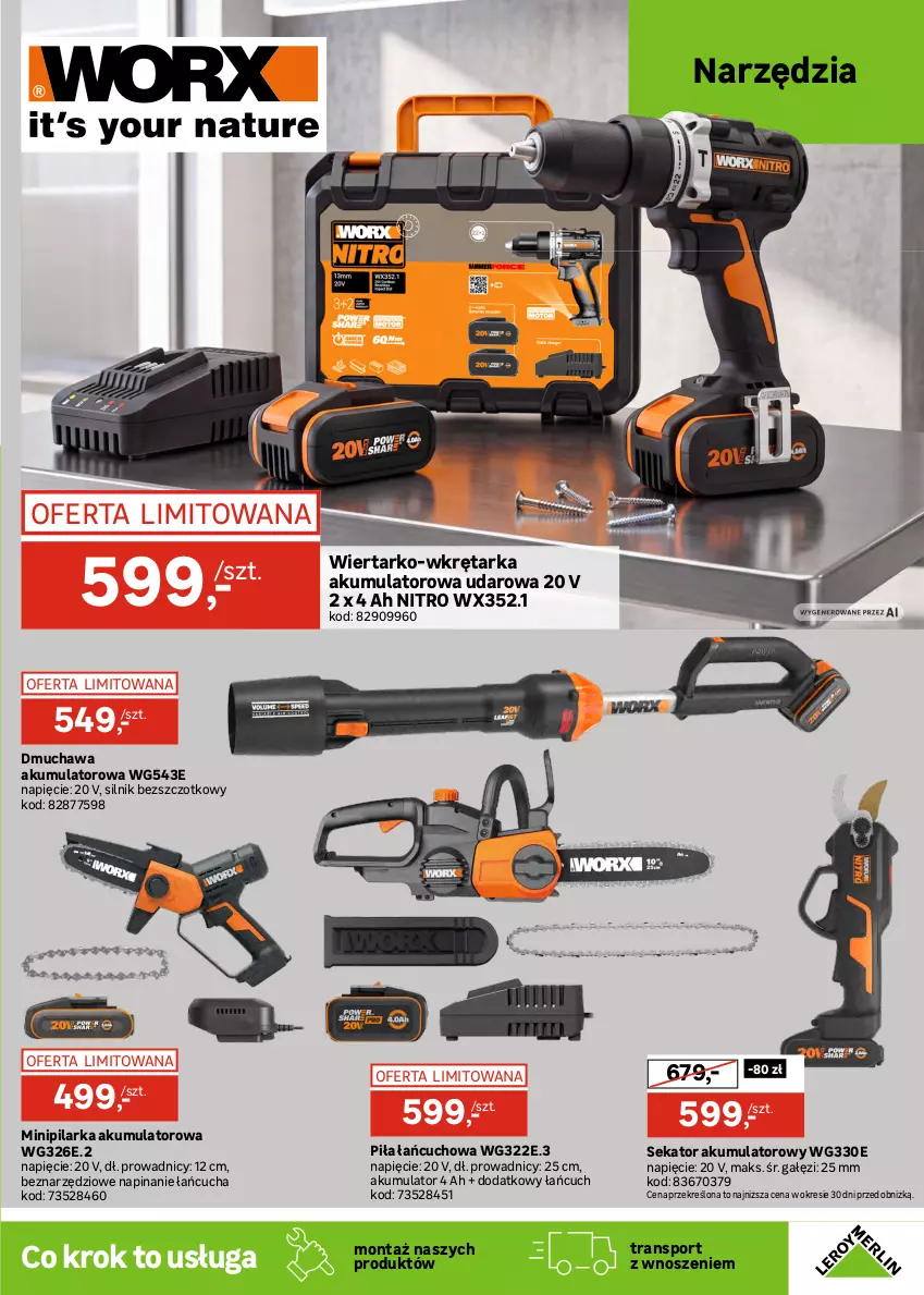 Gazetka promocyjna Leroy Merlin - Gazetka Leroy Merlin - ważna 21.10 do 16.11.2026 - strona 23 - produkty: Akumulator, Drzwi, Drzwi wejściowe, Helio, Klamka, Lack, Por, Sekator, Sport, Tarka, Tran, Wkręt, Wkrętarka