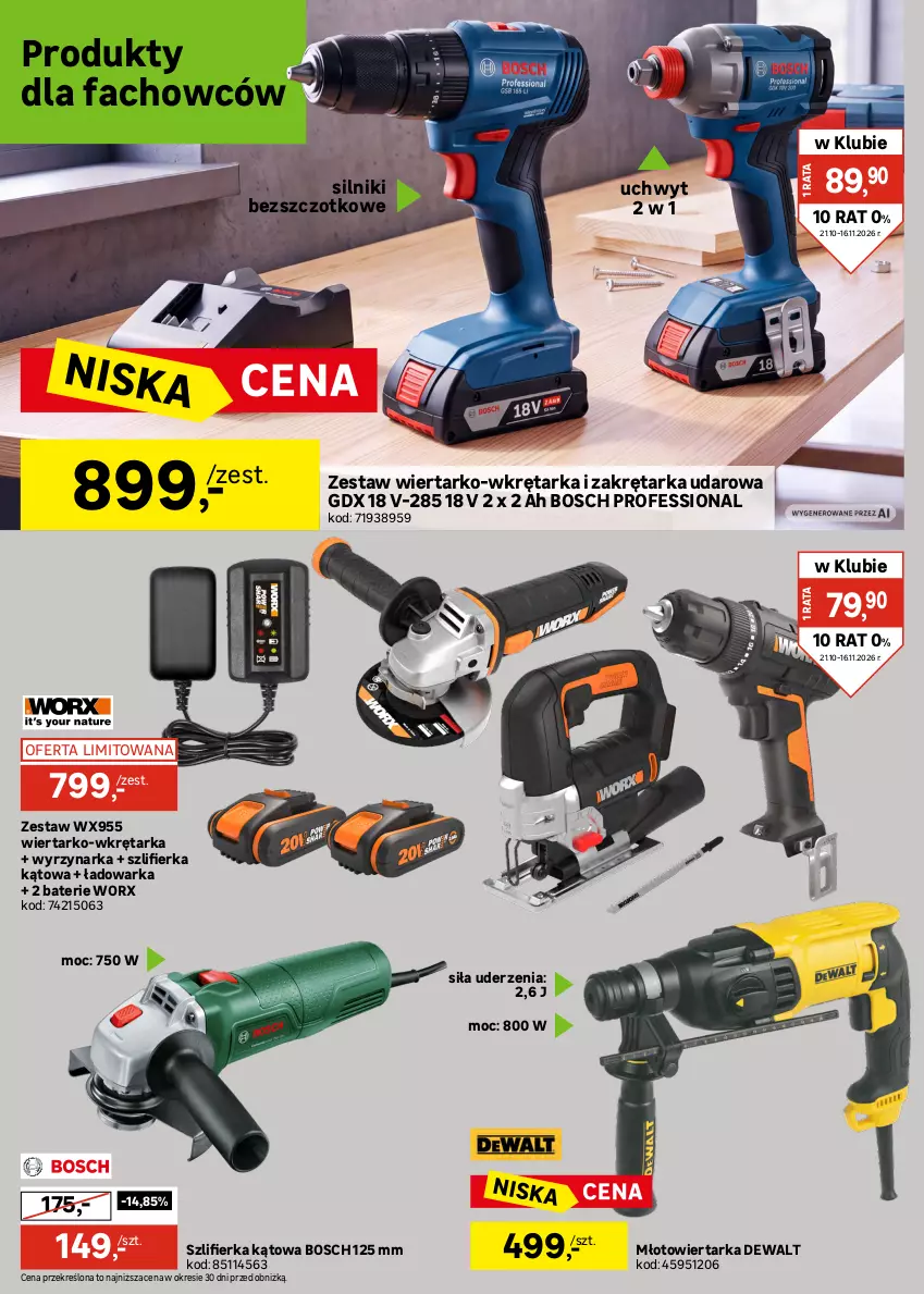 Gazetka promocyjna Leroy Merlin - Gazetka Leroy Merlin - ważna 21.10 do 16.11.2026 - strona 24 - produkty: Bosch, Fa, Kärcher, Młot, Młotowiertarka, Odkurzacz, Przecinarka, Szlifierka, Szlifierka kątowa, Tarka, Warka, Wiertarka, Wkręt, Wkrętarka, Wyrzynarka