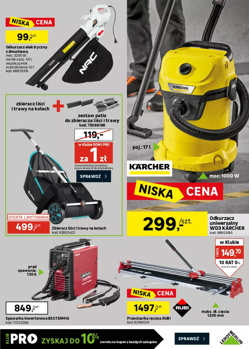 Gazetka promocyjna Leroy Merlin - Gazetka Leroy Merlin - ważna 21.10 do 16.11.2026 - strona 25 - produkty: Bosch, Fa, Kärcher, Młot, Młotowiertarka, Odkurzacz, Przecinarka, Szlifierka, Szlifierka kątowa, Tarka, Warka, Wiertarka, Wkręt, Wkrętarka, Wyrzynarka