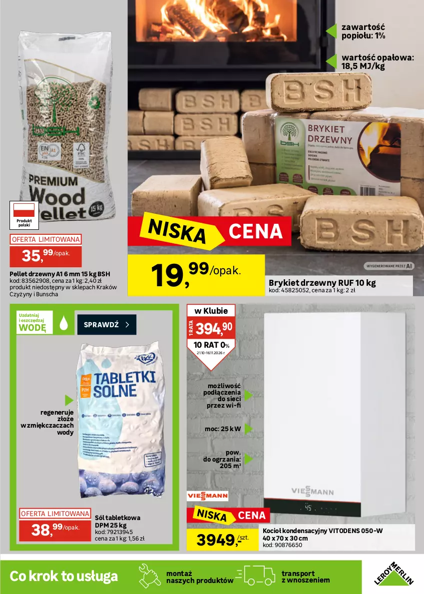 Gazetka promocyjna Leroy Merlin - Gazetka Leroy Merlin - ważna 21.10 do 16.11.2026 - strona 31 - produkty: Brykiet drzewny, Cynk, Fa, Grzejnik, Koc, Pellet, Pojemnik, Por, Regał, Regał metalowy, Sól, Sport, Tablet, Tran