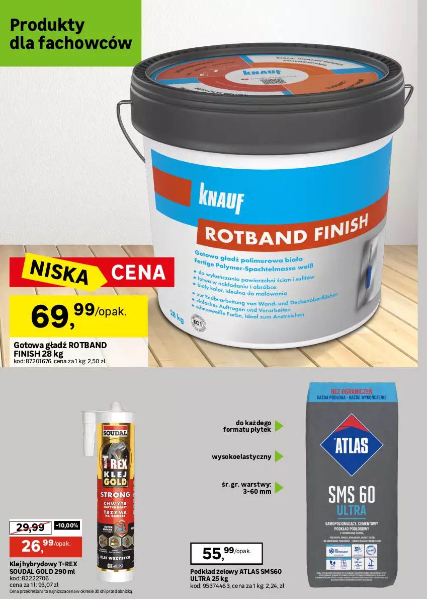 Gazetka promocyjna Leroy Merlin - Gazetka Leroy Merlin - ważna 21.10 do 16.11.2026 - strona 32 - produkty: Fa, Finish, Geoflex, Gra, Klej, Klej elastyczny, Ogrzewanie, Podkład, Por, Sok