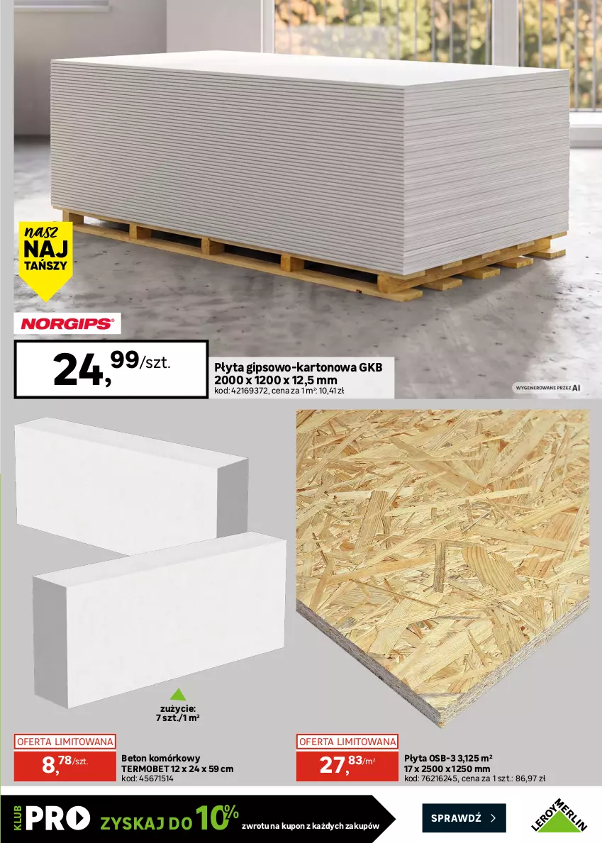 Gazetka promocyjna Leroy Merlin - Gazetka Leroy Merlin - ważna 21.10 do 16.11.2026 - strona 35 - produkty: Fa, Płyta, Płyta osb, Wełna