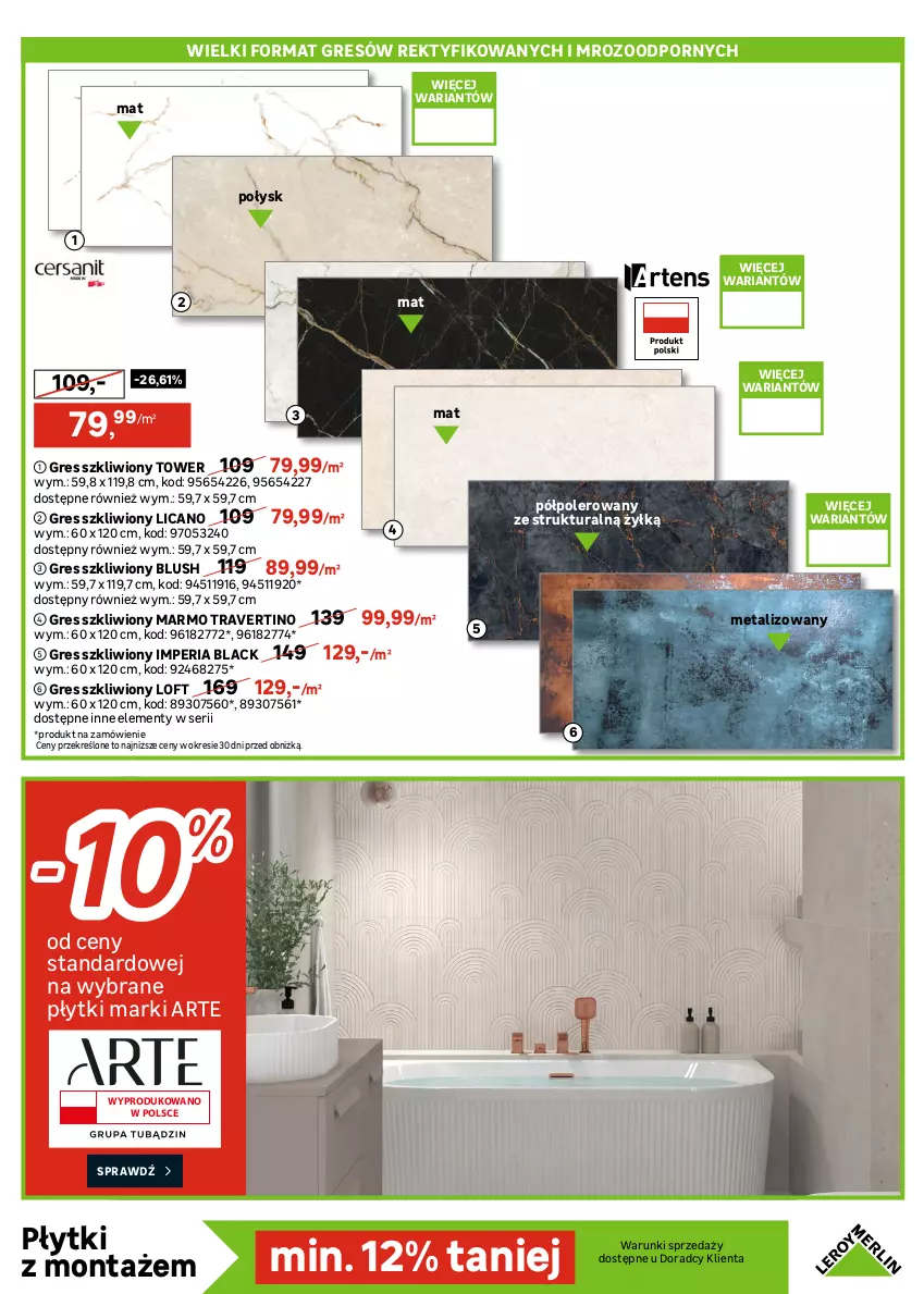 Gazetka promocyjna Leroy Merlin - Gazetka Leroy Merlin - ważna 21.10 do 16.11.2026 - strona 7 - produkty: Flora, Glazura, Gres, Gres szkliwiony, Lack, Lazur, Por, Ser