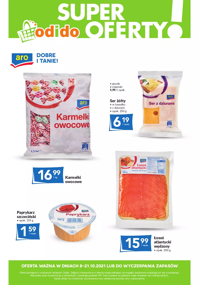 Gazetka promocyjna Odido - Super oferty! - ważna 08.10 do 21.10.2021 - strona 1 - produkty: Edam, Gouda, Kawa, Papryka, Paprykarz, Paprykarz szczeciński, Ser