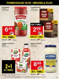 Gazetka promocyjna Delikatesy Centrum - Franczyza DC21 Poniedziałek - Gazetka - ważna od 25.05 do 25.05.2025 - strona 23 - produkty: Majonez, Prymat, Sos, Rum, Gin, Pudliszki, Pomidory