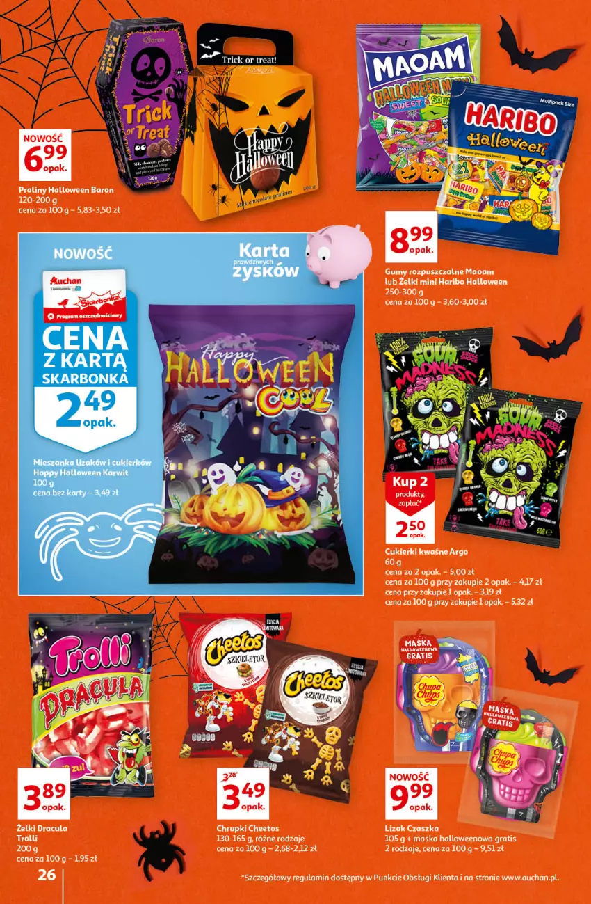 Gazetka promocyjna Auchan - Kawa i czekolada aromatycznie i słodko Hipermarkety - ważna 21.10 do 31.10.2021 - strona 26 - produkty: Cukier, Cukierki, Fa, Gra, Maska