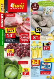 Gazetka promocyjna Twoj Market - Gazetka - ważna od 01.04 do 01.04.2025 - strona 1 - produkty: Por, Szynka wieprzowa, Mlekovita, Szynka, Olej rzepakowy, Wino, Masło, Olej, Kiełbasa, Mleko