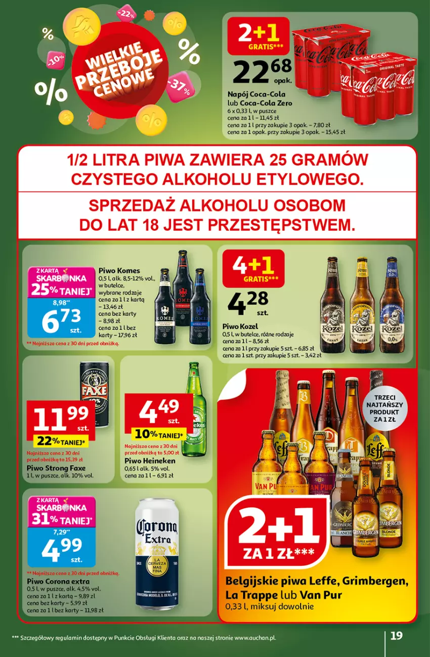 Gazetka promocyjna Auchan - Wielkie przeboje cenowe Hipermarket - ważna 16.10 do 22.10.2025 - strona 19 - produkty: Heineken, LG, Piwa, Piwo, Pur
