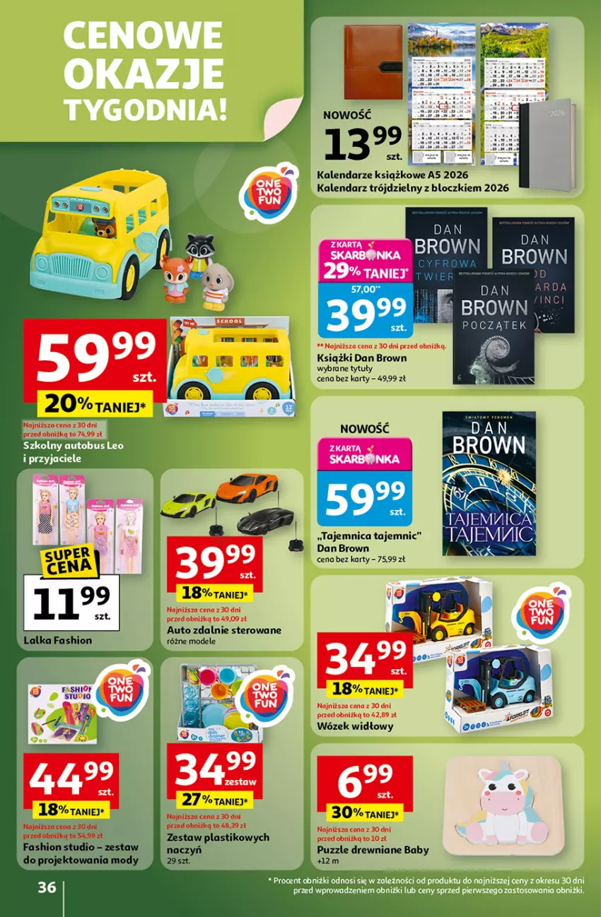 Gazetka promocyjna Auchan - Wielkie przeboje cenowe Hipermarket - ważna 16.10 do 22.10.2025 - strona 36 - produkty: Fa, Kalendarz, Lalka, Puzzle, Wózek