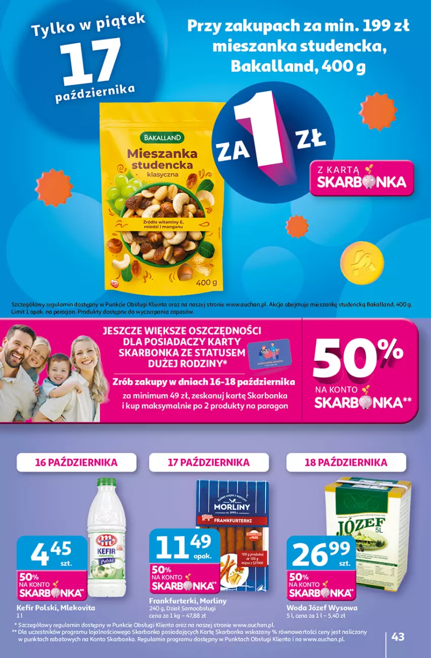 Gazetka promocyjna Auchan - Wielkie przeboje cenowe Hipermarket - ważna 16.10 do 22.10.2025 - strona 43 - produkty: Bakalland, Morliny