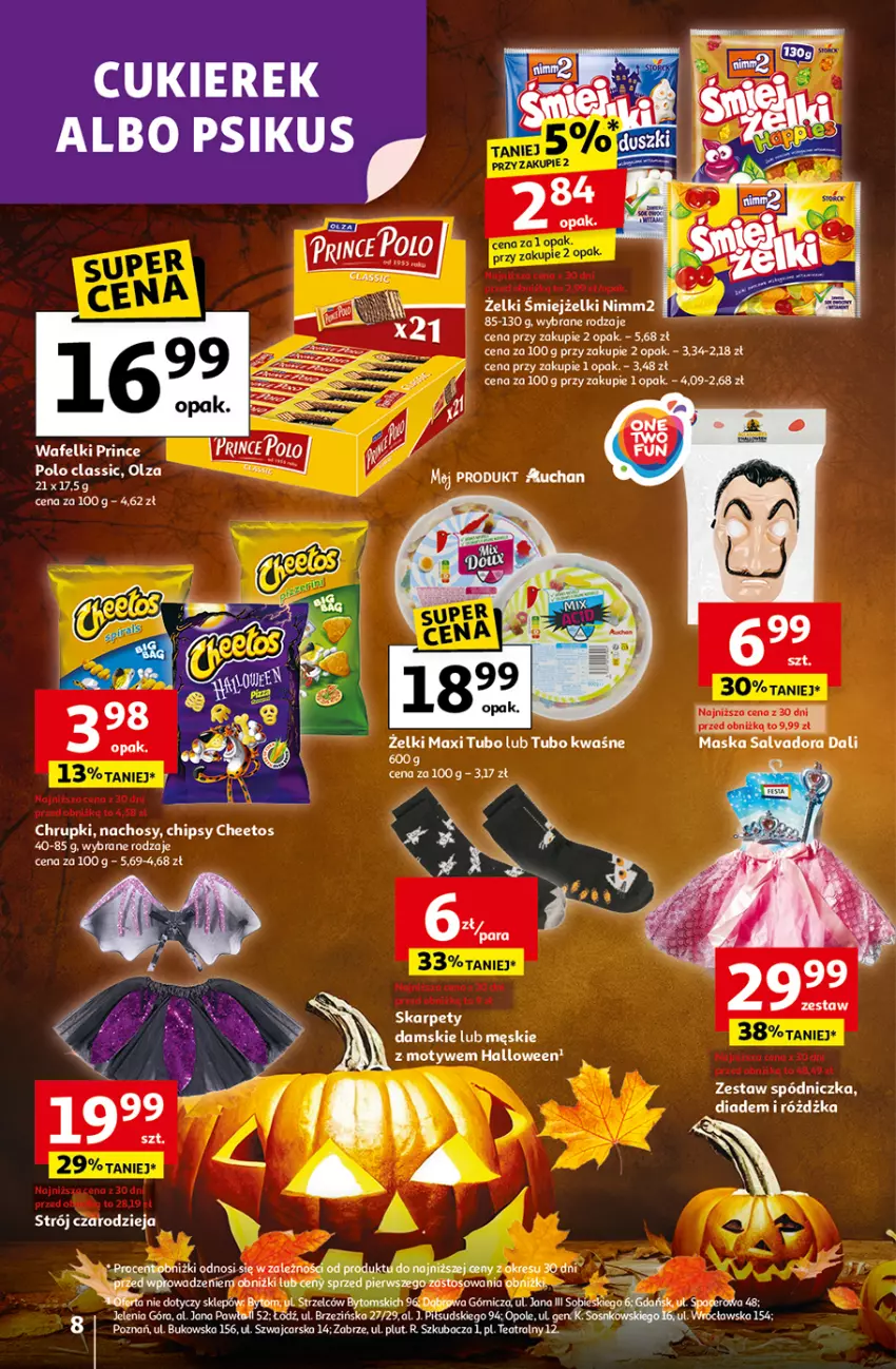 Gazetka promocyjna Auchan - Wielkie przeboje cenowe Hipermarket - ważna 16.10 do 22.10.2025 - strona 8 - produkty: Cars, Cheetos, Chipsy, Chrupki, Maska, Nimm2