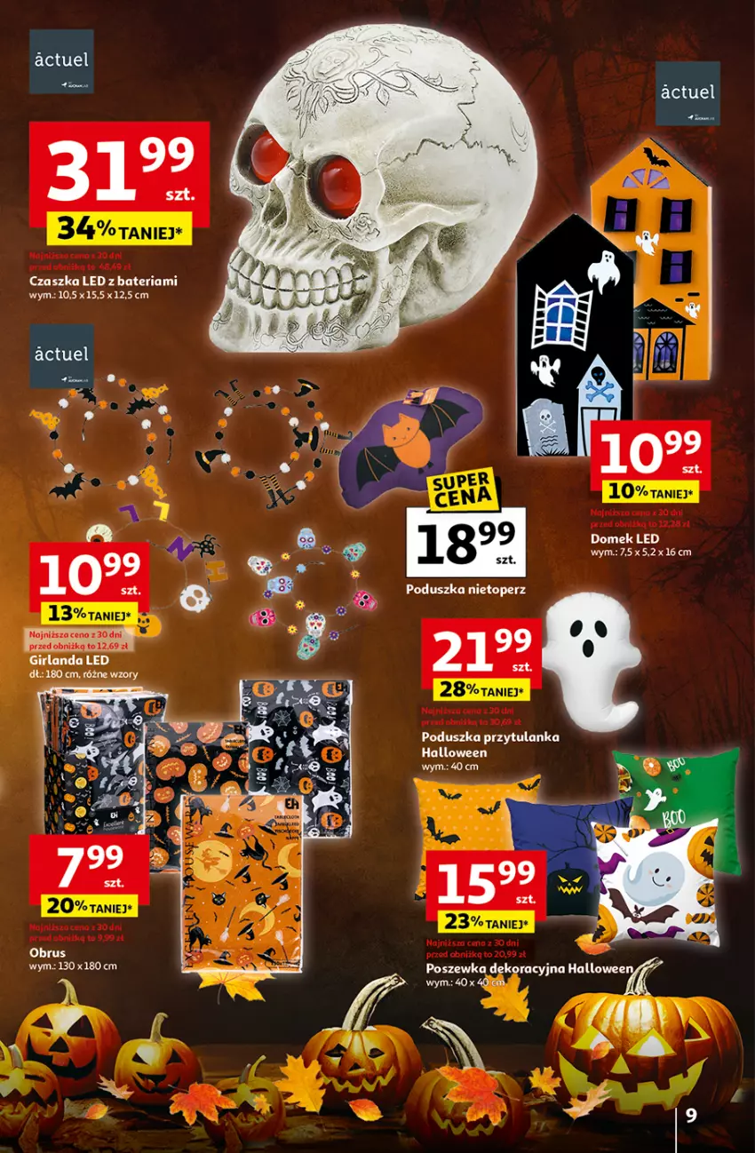 Gazetka promocyjna Auchan - Wielkie przeboje cenowe Hipermarket - ważna 16.10 do 22.10.2025 - strona 9 - produkty: Bateria, Girlanda, HP, Obrus, Poduszka
