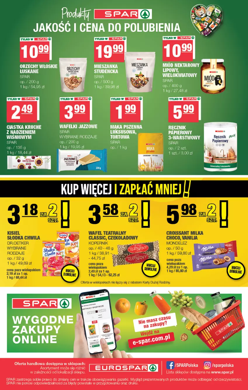 Gazetka promocyjna Spar - EuroSpar - ważna 09.09 do 20.09.2026 - strona 16 - produkty: Ciastka, Mieszanka studencka, Miód, Nektar, Orzechy włoskie, Papier, Ręcznik