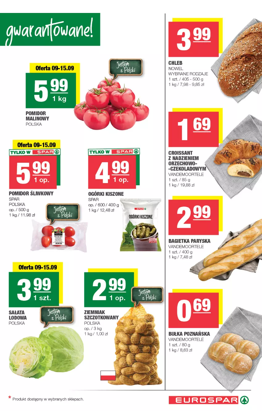 Gazetka promocyjna Spar - EuroSpar - ważna 09.09 do 20.09.2026 - strona 3 - produkty: Bagietka, Bułka, Chleb, Croissant, Pomidor malinowy, Sałat, Sałata lodowa