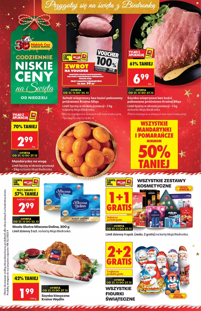 Gazetka promocyjna Biedronka - od niedzieli - ważna 21.12 do 27.12.2025 - strona 1 - produkty: Gra, Masło, Szynka