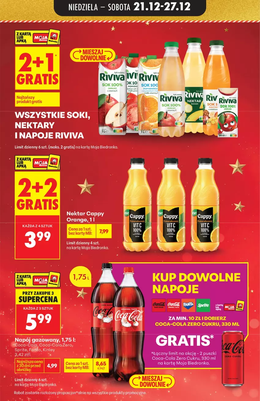 Gazetka promocyjna Biedronka - od niedzieli - ważna 21.12 do 27.12.2025 - strona 19 - produkty: Cappy, Coca-Cola, Fa, Gra, Napój, Napój gazowany, Nektar, Por, Sprite