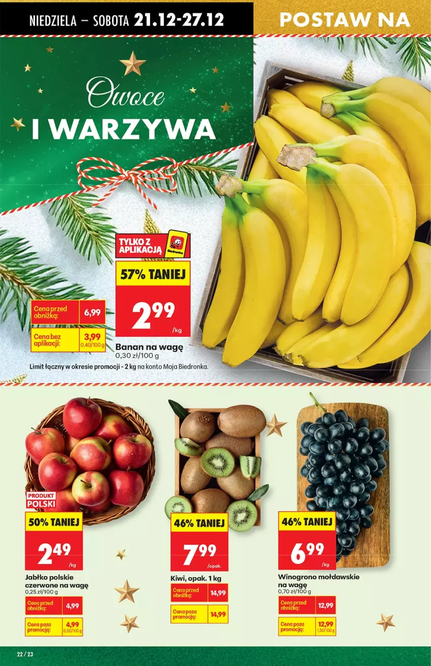 Gazetka promocyjna Biedronka - od niedzieli - ważna 21.12 do 27.12.2025 - strona 22 - produkty: Kiwi, Warzywa, Wino