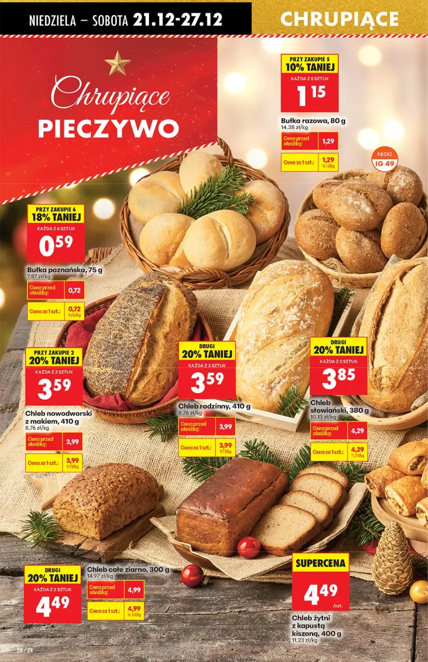 Gazetka promocyjna Biedronka - od niedzieli - ważna 21.12 do 27.12.2025 - strona 28 - produkty: Bułka, Chleb