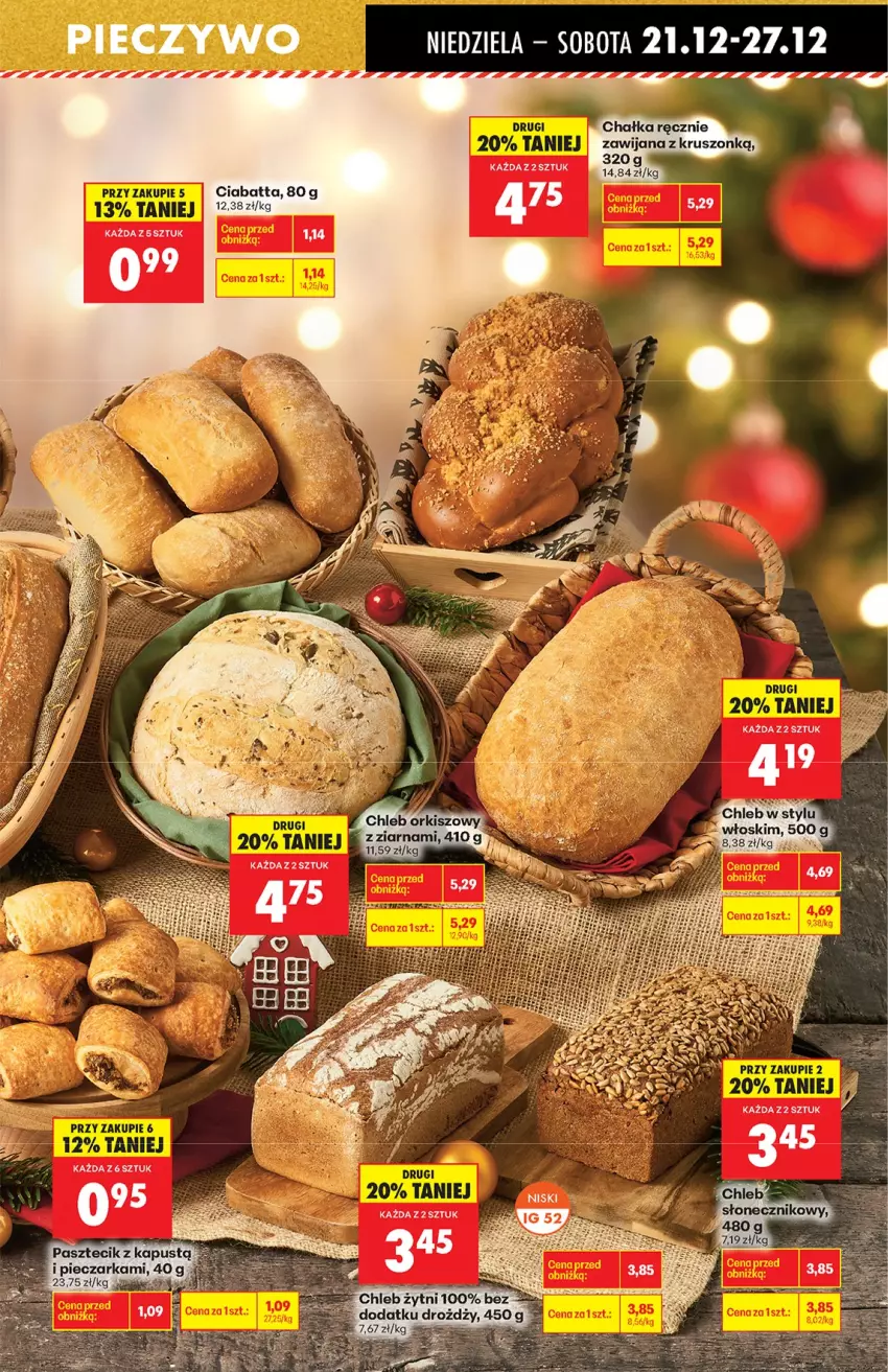 Gazetka promocyjna Biedronka - od niedzieli - ważna 21.12 do 27.12.2025 - strona 29 - produkty: Chleb, Ciabatta, Kapustą, Piec, Pieczarka, Pieczywo