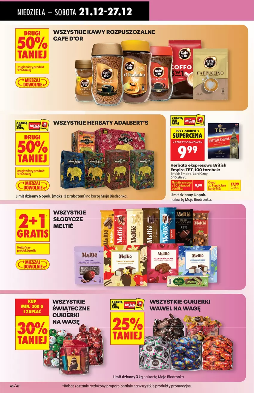 Gazetka promocyjna Biedronka - od niedzieli - ważna 21.12 do 27.12.2025 - strona 48 - produkty: Brit, Cukier, Cukierki, Deser, Herbata, Por, Rodzynki, Ser, Wawel