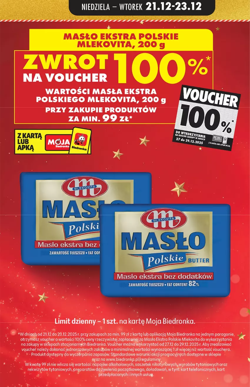Gazetka promocyjna Biedronka - od niedzieli - ważna 21.12 do 27.12.2025 - strona 9 - produkty: Masło, Mleko, Mlekovita, Telefon