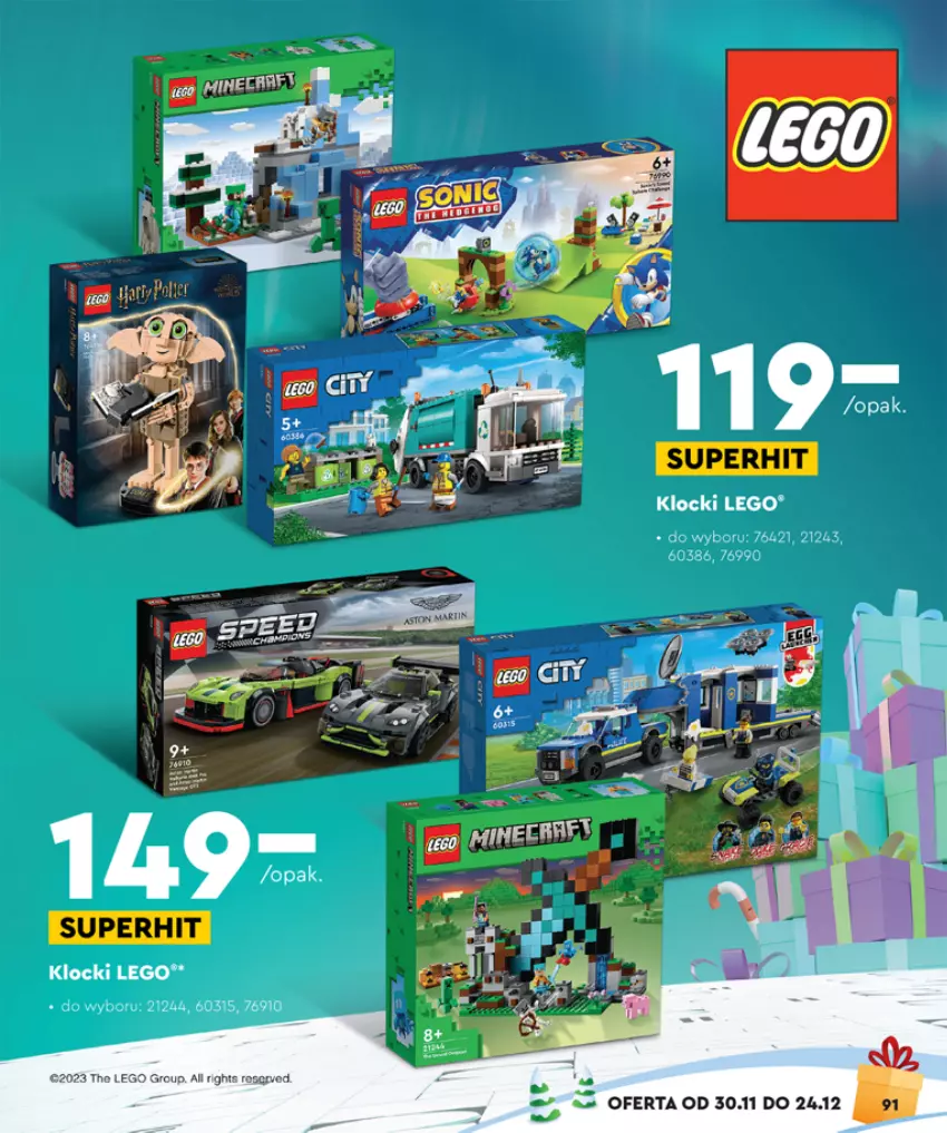 Gazetka promocyjna Biedronka - Kraina zabawek - Gazetka - Biedronka.pl - ważna 06.11 do 24.12.2023 - strona 91 - produkty: LEGO