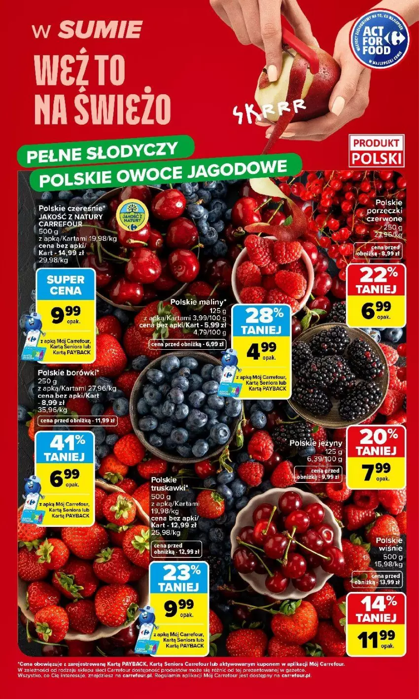 Gazetka promocyjna Carrefour - Gazetka Carrefour, Market w SUMIE weź to na świeżo - ważna 20.07 do 25.07.2026 - strona 5 - produkty: Dres, Jaja, Maliny, Por
