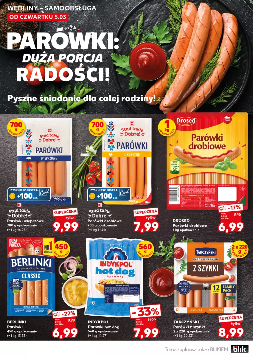 Gazetka promocyjna Kaufland - Mocny Start - ważna 09.03 do 11.03.2026 - strona 20 - produkty: Hot dog, Parówki, Parówki hot dog, Parówki z szynki, Por, Sok, Tarczyński