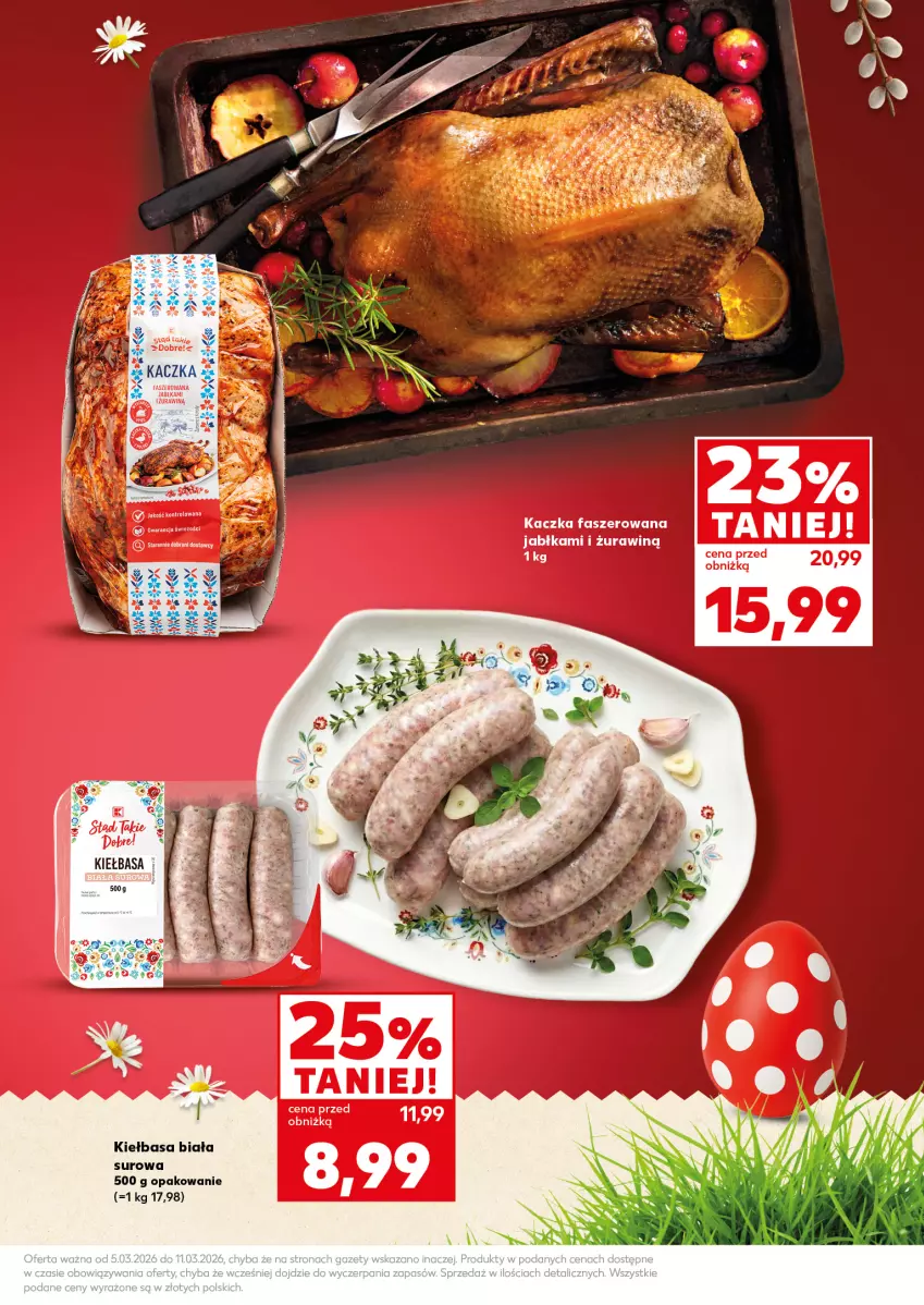 Gazetka promocyjna Kaufland - Mocny Start - ważna 09.03 do 11.03.2026 - strona 23 - produkty: Fa, Jabłka, Kaczka, Kaczka faszerowana, Kiełbasa, Kiełbasa biała