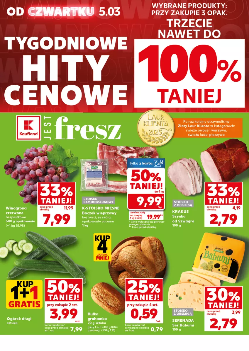 Gazetka promocyjna Kaufland - Mocny Start - ważna 09.03 do 11.03.2026 - strona 6 - produkty: Bułka, Gra, Laur, Ogórek, Olej, Owoce, Piec, Pieczywo, Ser, Szynka, Warzywa