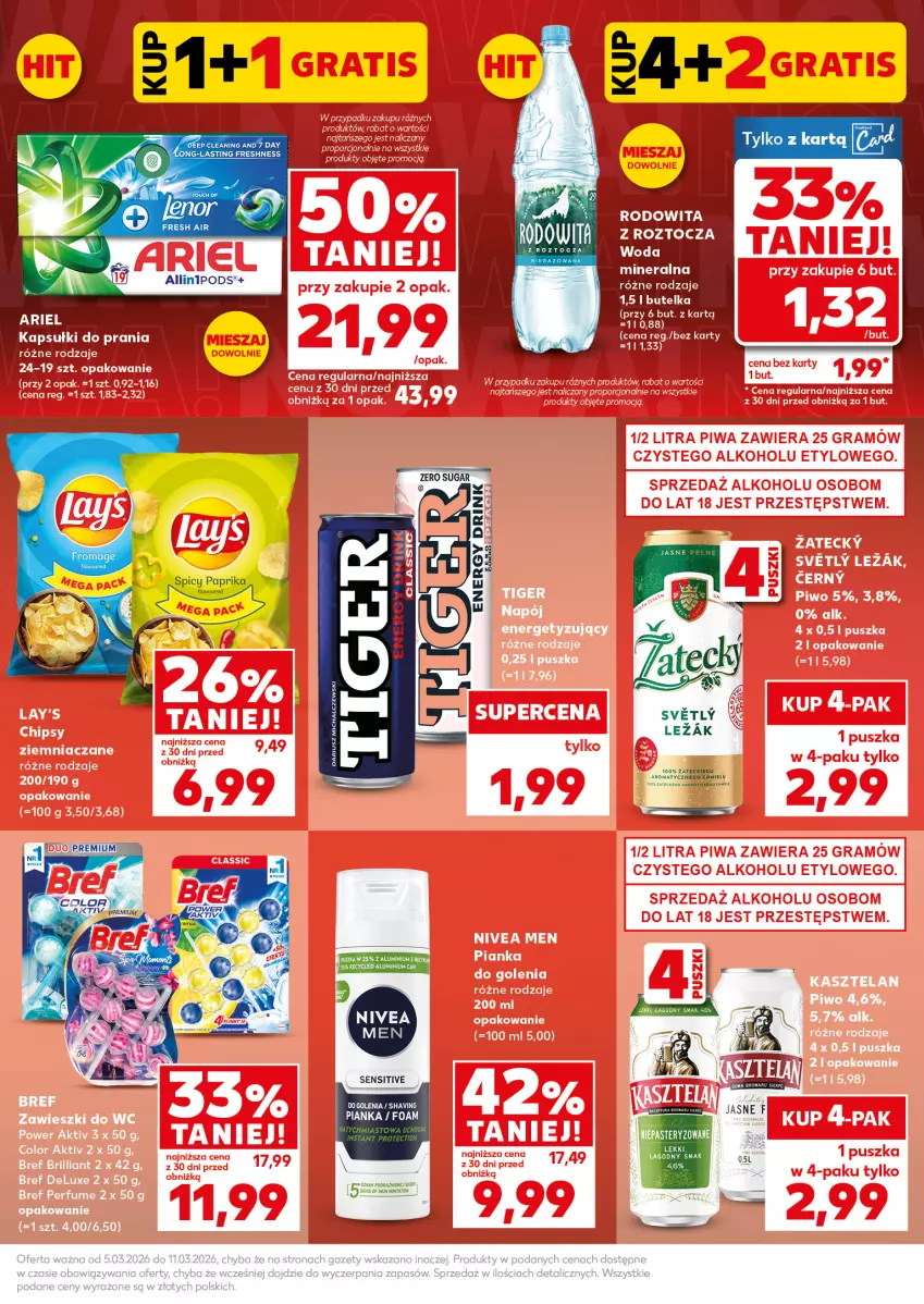 Gazetka promocyjna Kaufland - Mocny Start - ważna 09.03 do 11.03.2026 - strona 9 - produkty: Ariel, Kapsułki do prania, Woda, Woda mineralna