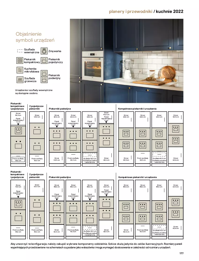 Gazetka promocyjna Castorama - Katalog kuchnie 2022 - ważna 01.04 do 31.12.2022 - strona 177 - produkty: Drzwi, Fa, Kuchenka mikrofalowa, Kuchenki mikrofalowe, Piekarnik, Piekarnik do zabudowy, Przewodnik, Sok, Uchwyty, Warka, Zlew, Zlewozmywak, Zmywarka