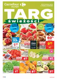 Gazetka promocyjna Carrefour - Gazetka Targi świeżości - Gazetka - ważna od 21.06 do 21.06.2021 - strona 1 - produkty: Cebula, Sałata masłowa, Truskawki, Ziemniaki, Sałat, Masło, Pomidory, Nektar