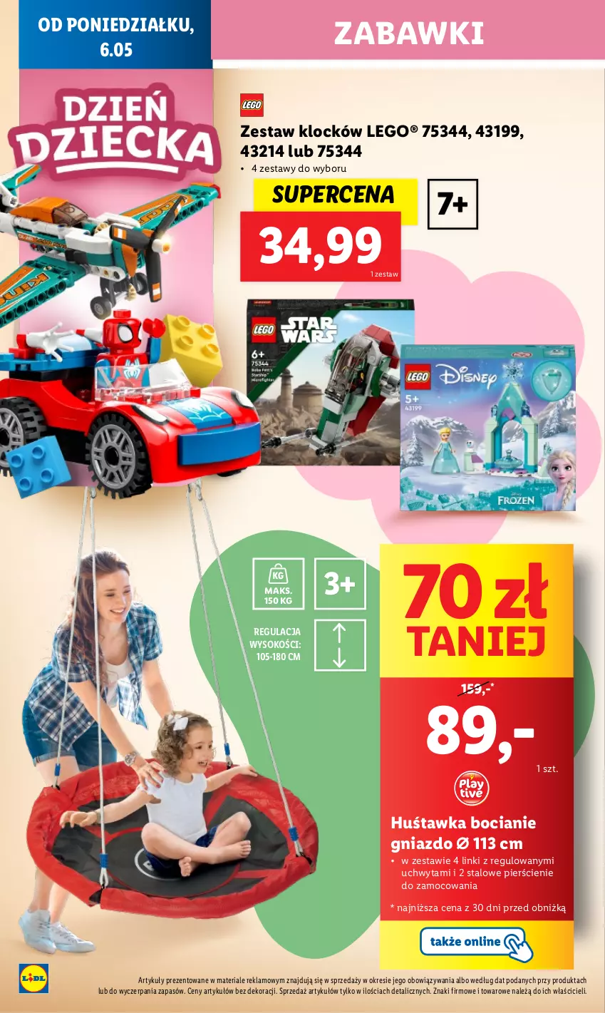 Gazetka promocyjna Lidl - GAZETKA - ważna 06.05 do 08.05.2024 - strona 12 - produkty: Huśtawka, LEGO, Sok